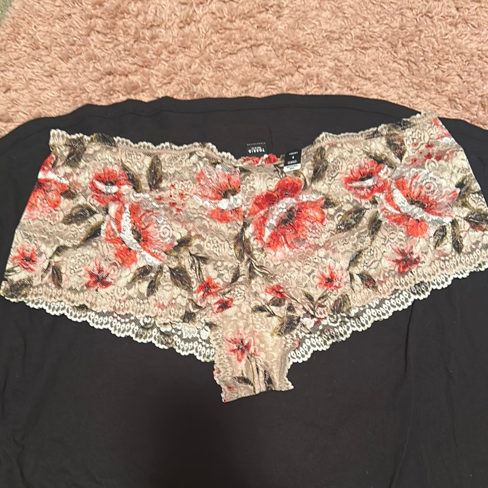 Floral Lace Cheeky Underwear